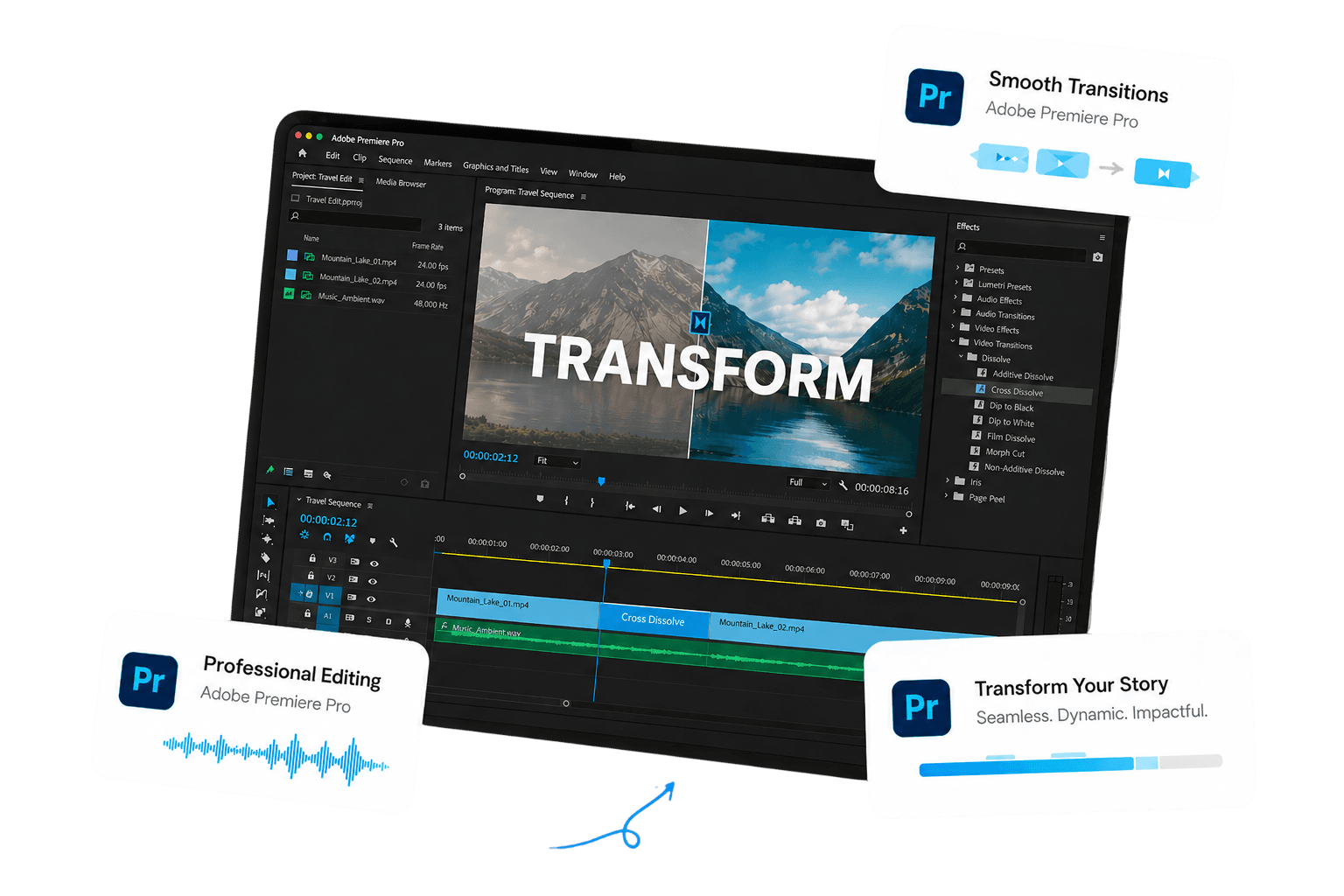 CutDrop presets and overlays previewed in Premiere Pro